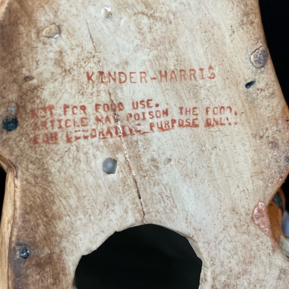 Asian Mudman On Deer Figurine Kinder-Harris Subdermal Face Unique Decor - Picture 5 of 10